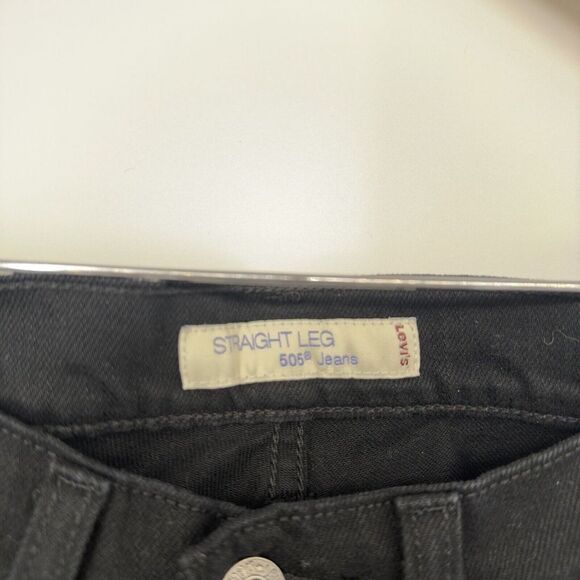 Levi's 505 Straight Leg Women's size‎ 2 Medium Black Denim jeans - Picture 8 of 9